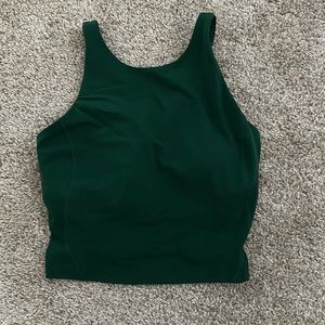 Lululemon high neck green tank top